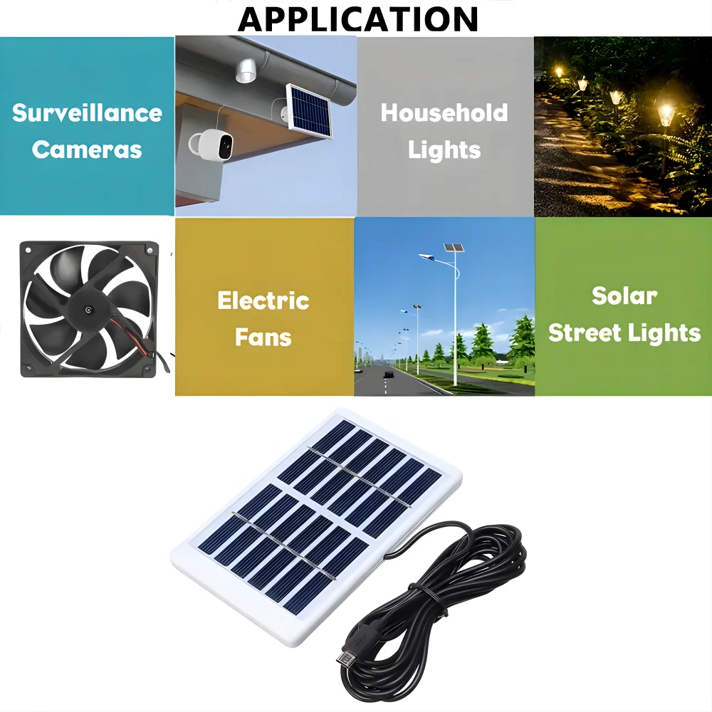 Outdoor Power Module - 12W 6V Mini Solar Panel USB