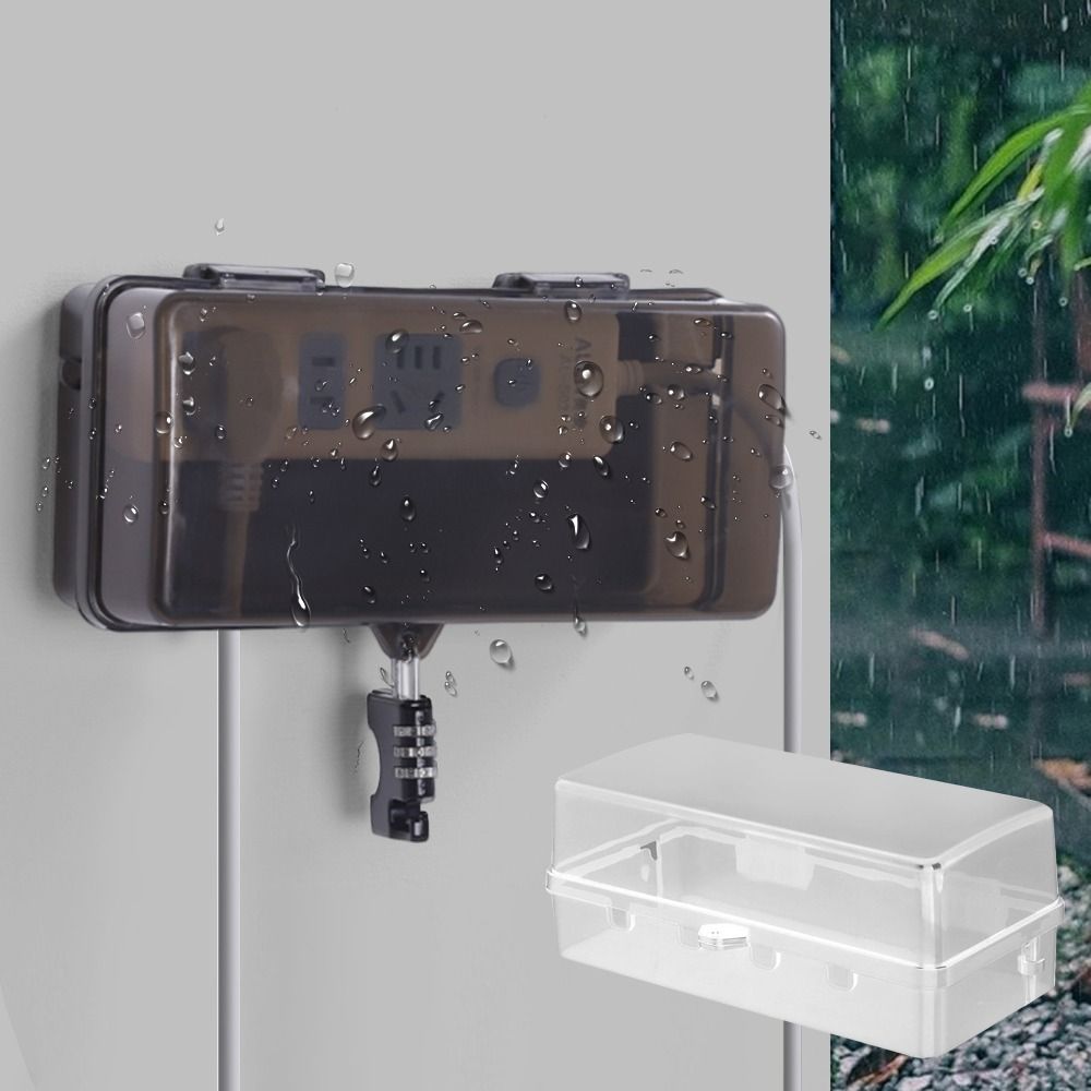 Outdoor Power Outlet Waterproof - Portable Plastic Plug Box Anti-theft Waterproof