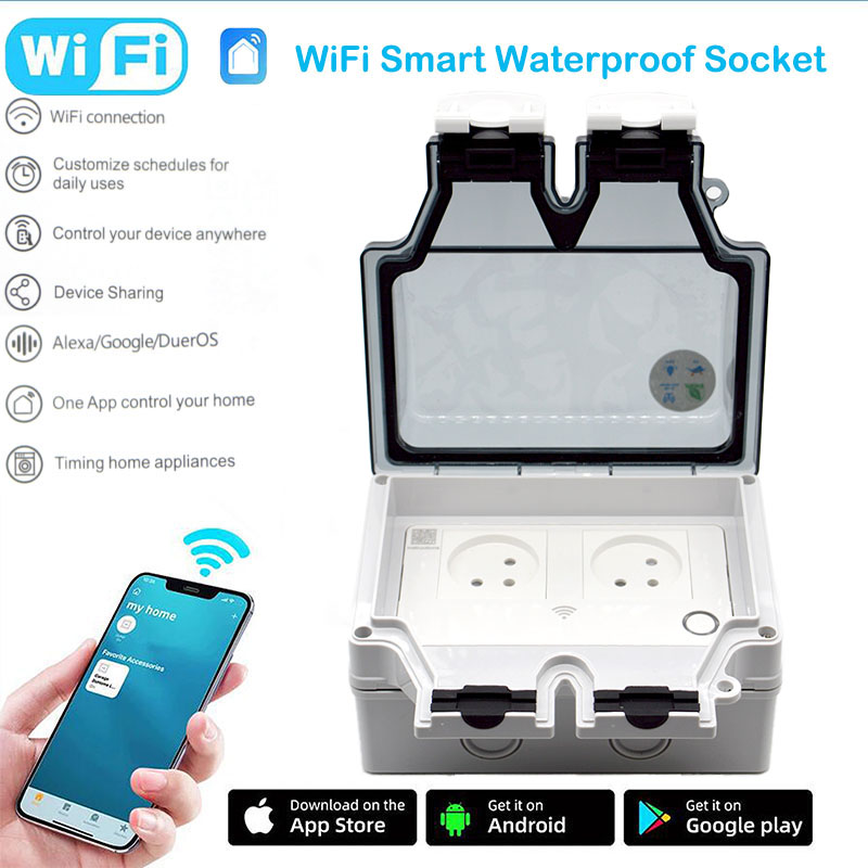 Outdoor Power Outlet Waterproof - 16A Ổ Cắm Thông Minh IP66