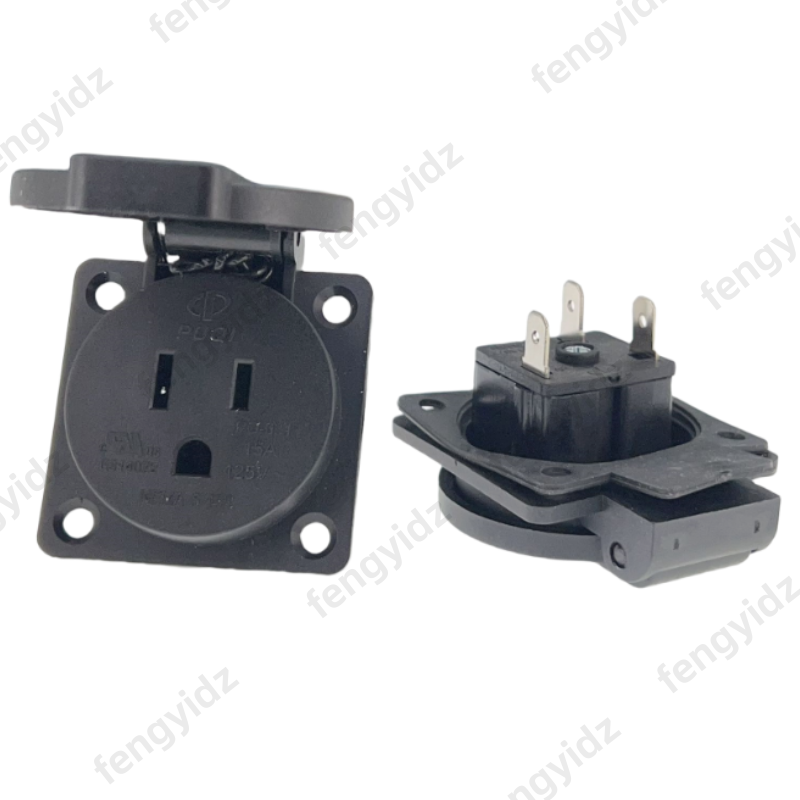 Black 125V 15A 20A IP44 CE Ame - đánh giá và giá Outdoor Power Outlet Waterproof