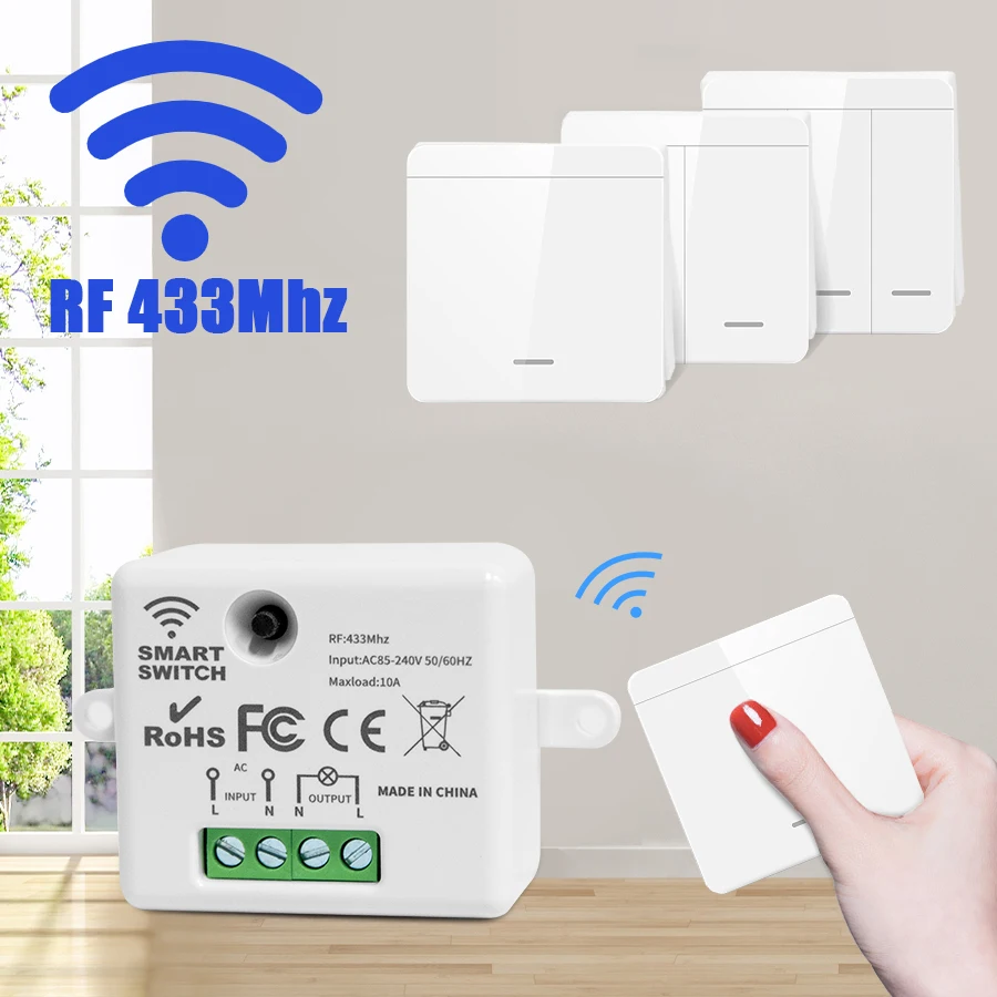 Wireless Wall Light Switch 433 - đánh giá và giá Outdoor Power Outlet With Remote Control