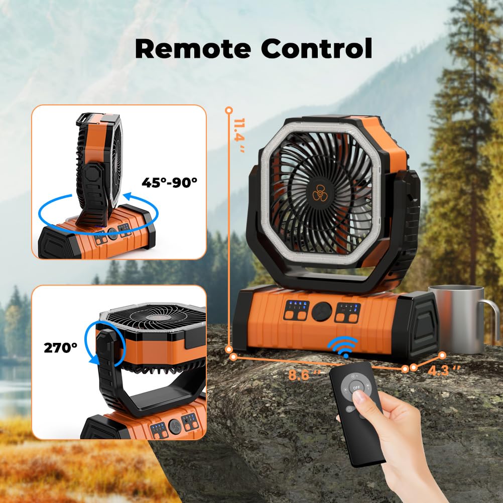 Camping Fan 20000mAh Battery P - đánh giá và giá Outdoor Power With Timer