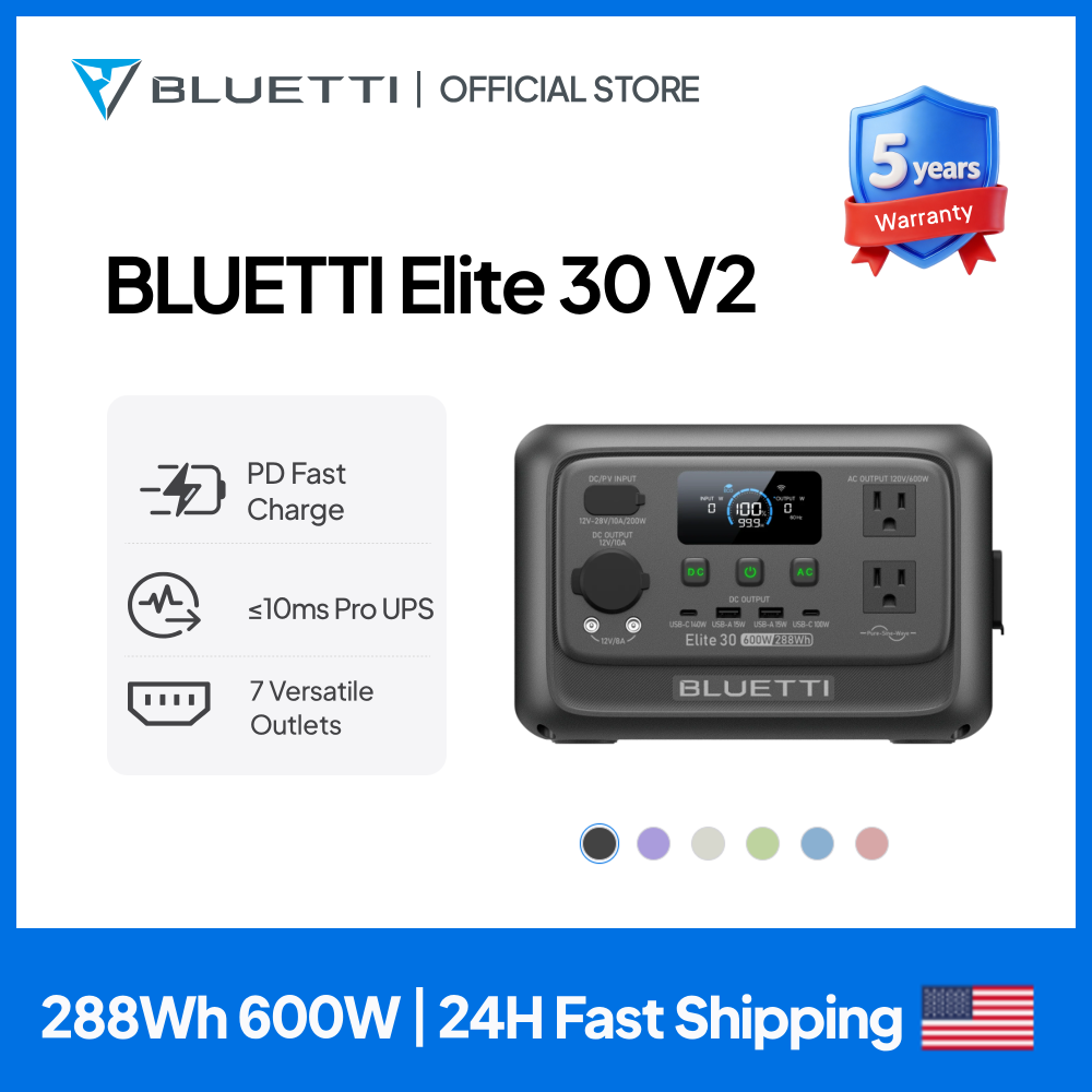 【Renew】BLUETTI Elite 30 V2 Por - đánh giá và giá Outdoor Power Generator