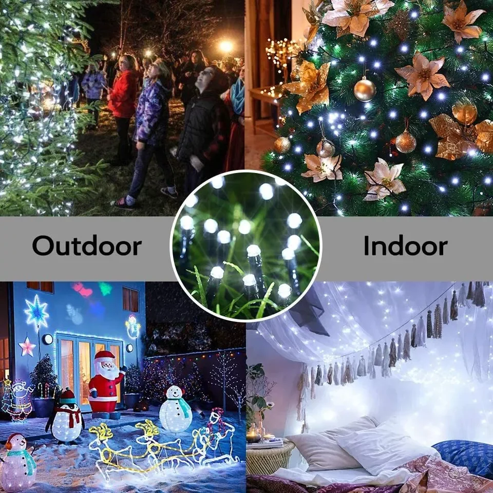 LED Solar Light String 8 Funct - đánh giá và giá Outdoor Power Outlet Solar