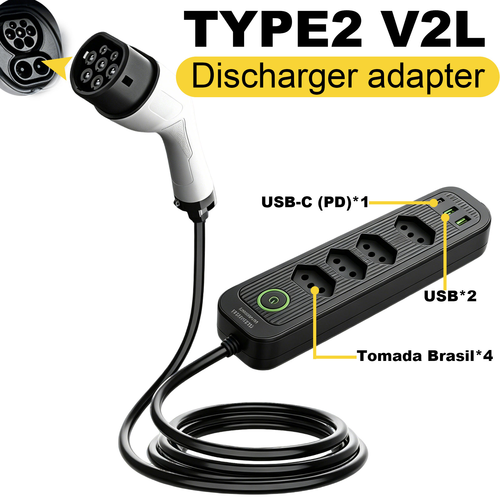 Type2 V2L Discharge Adapter 16 - đánh giá và giá Outdoor Power Module