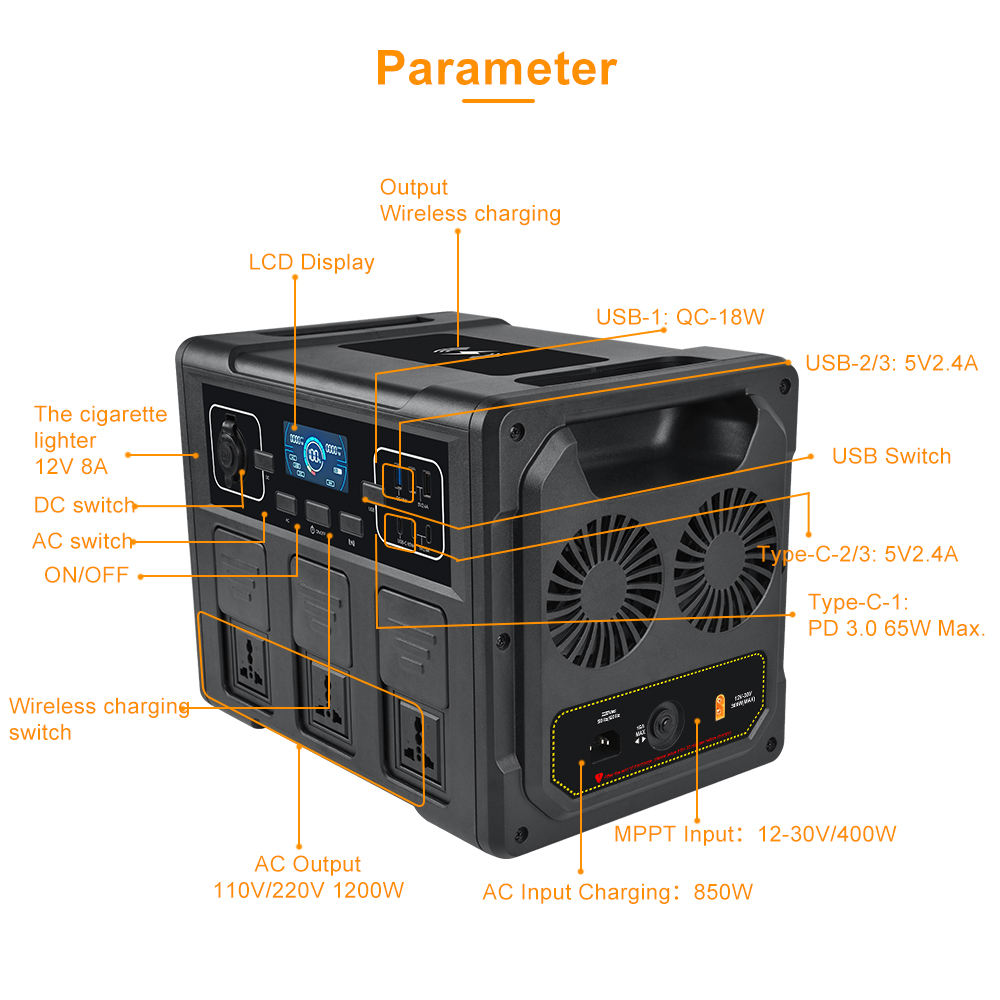 1200W Portable Solar Generator - đánh giá và giá Outdoor Power Generator