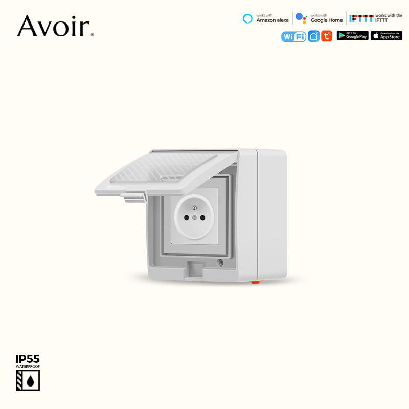 Avoir IP55 Tuya Wifi Electrica - đánh giá và giá Outdoor Power Outlet With Remote Control