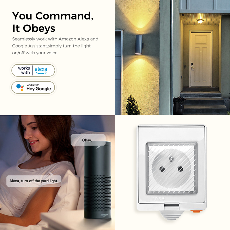 Avoir IP55 Tuya Wifi Electrica - đánh giá và giá Outdoor Power Outlet With Remote Control