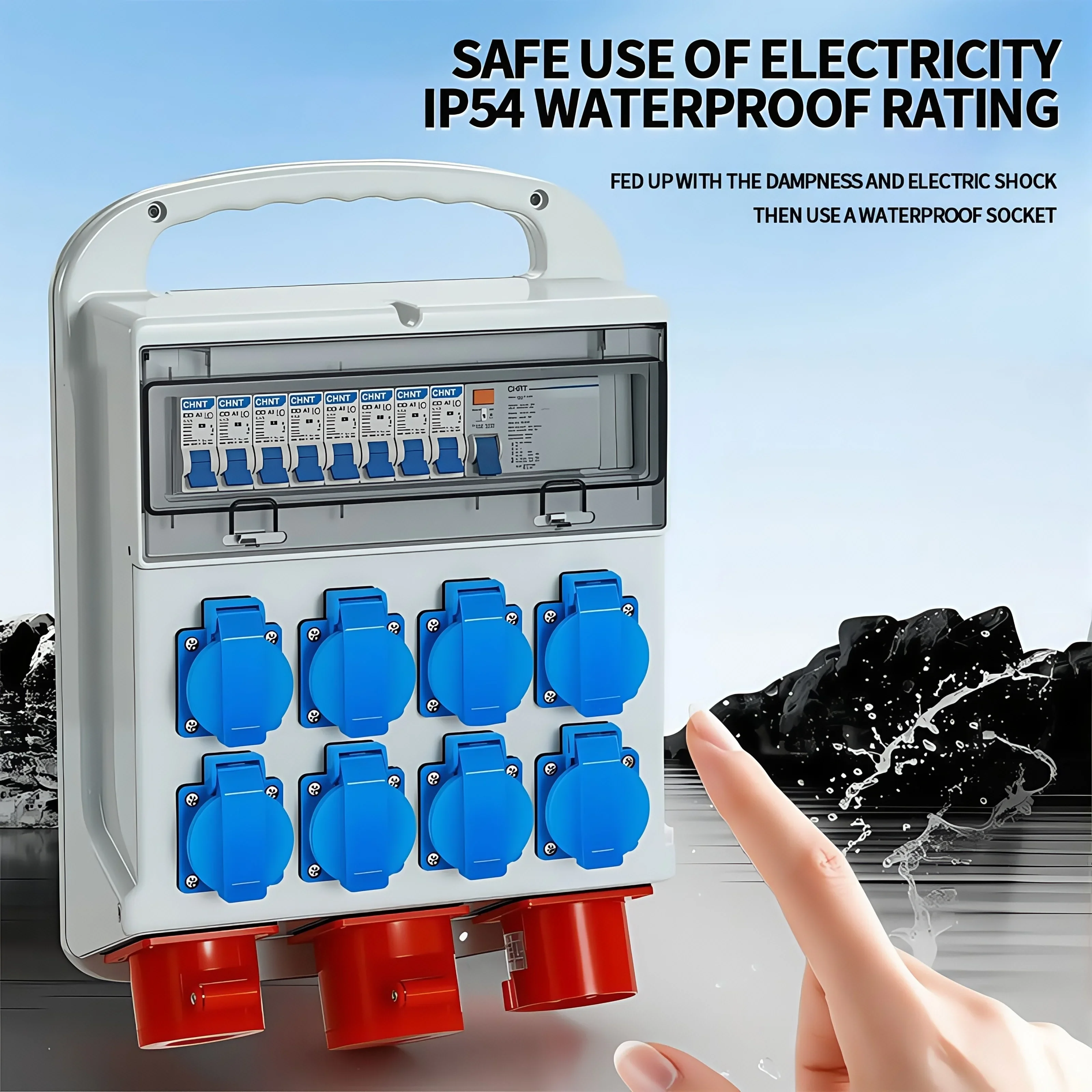 IP54 16A Waterproof Industrial - đánh giá và giá Outdoor Power Outlet Waterproof