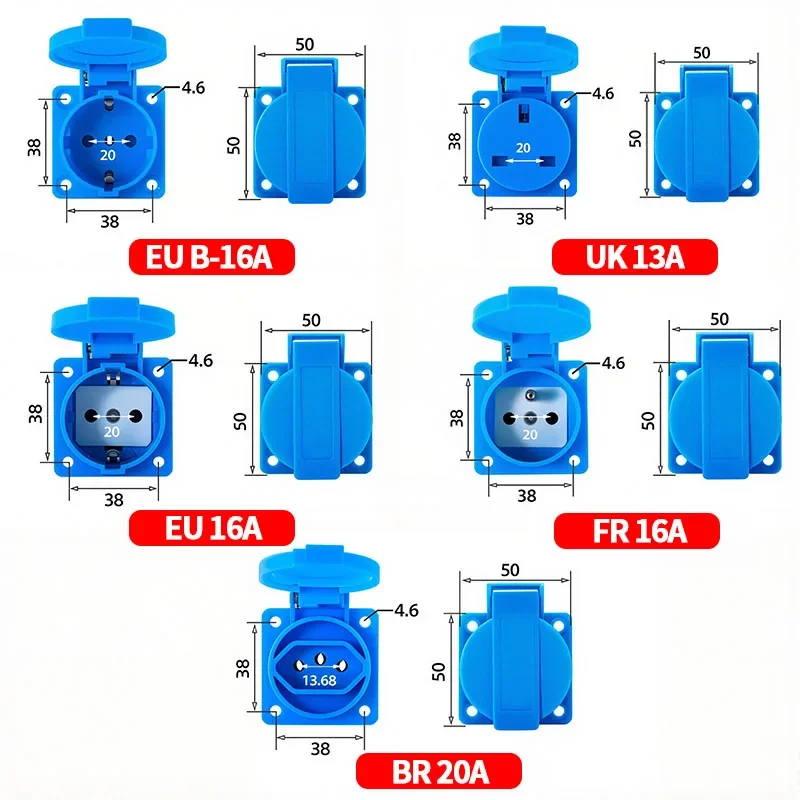 IP54 16A Waterproof Industrial - đánh giá và giá Outdoor Power Outlet Waterproof