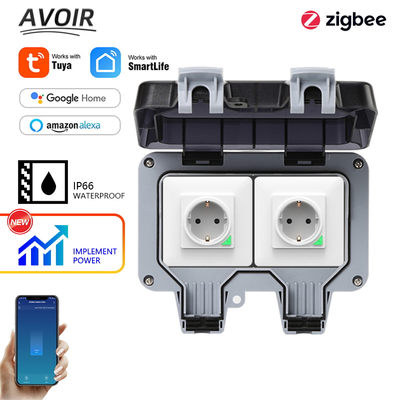 Avoir Tuya Zigbee Điện Ổ Cắm I - đánh giá và giá Outdoor Power Outlet Waterproof