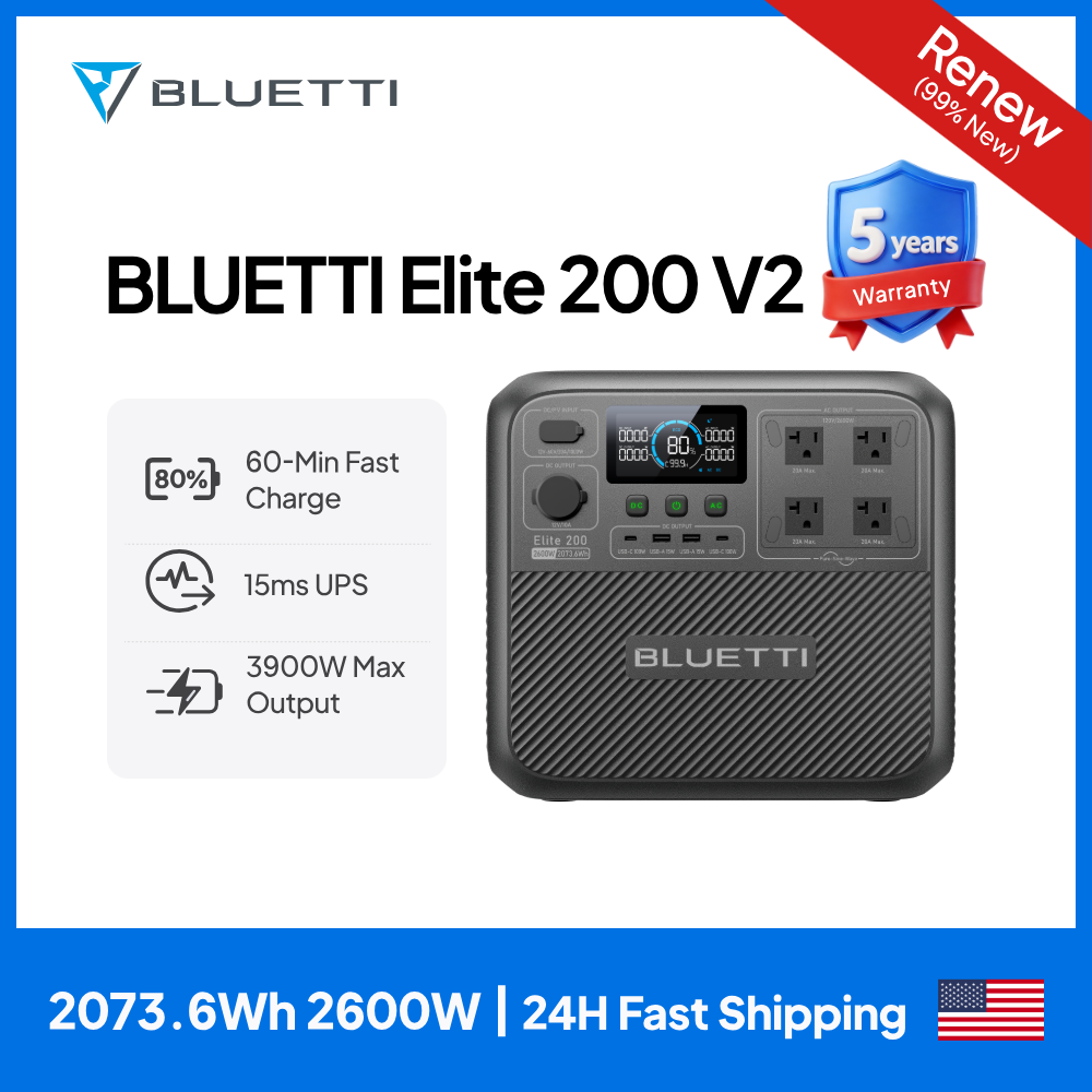 【Renew】BLUETTI Elite 200 V2 Po - đánh giá và giá Outdoor Power Generator