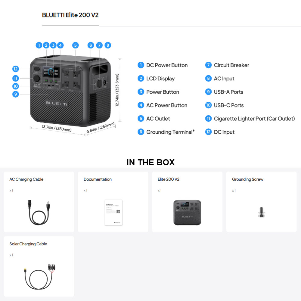 【Renew】BLUETTI Elite 200 V2 Po - đánh giá và giá Outdoor Power Generator