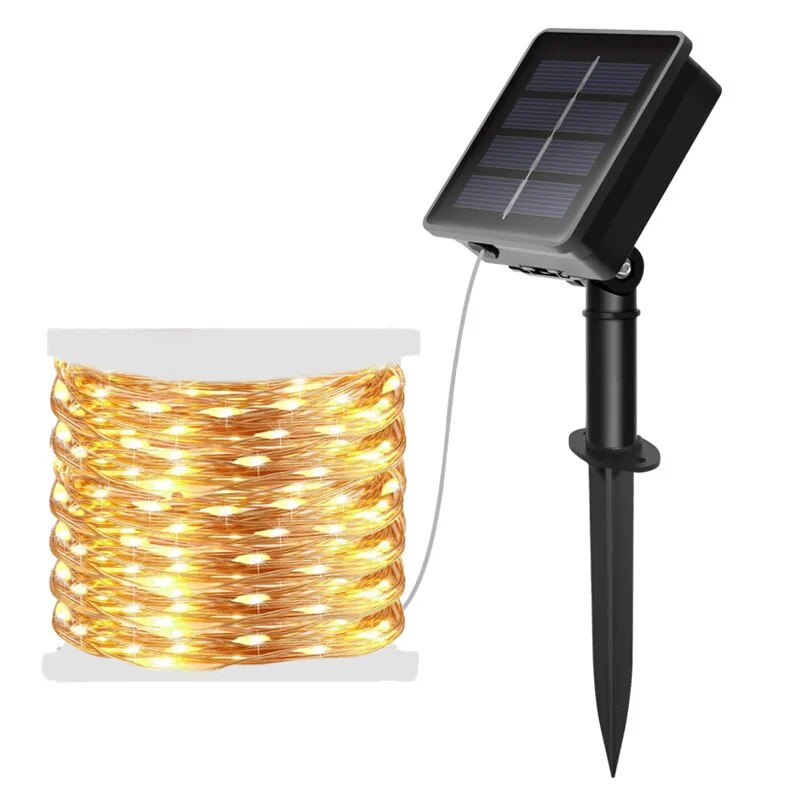 100 LED Solar Fairy Waterproof - đánh giá và giá Outdoor Power Outlet Solar
