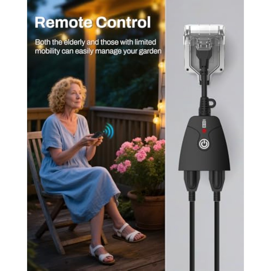 Outdoor Wireless Remote Contro - đánh giá và giá Outdoor Power Outlet With Remote Control